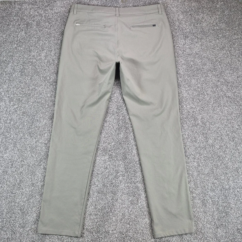 Vuori Cascade Tech Chino Pant Mens 34 Green Athletic Slim Fit V427